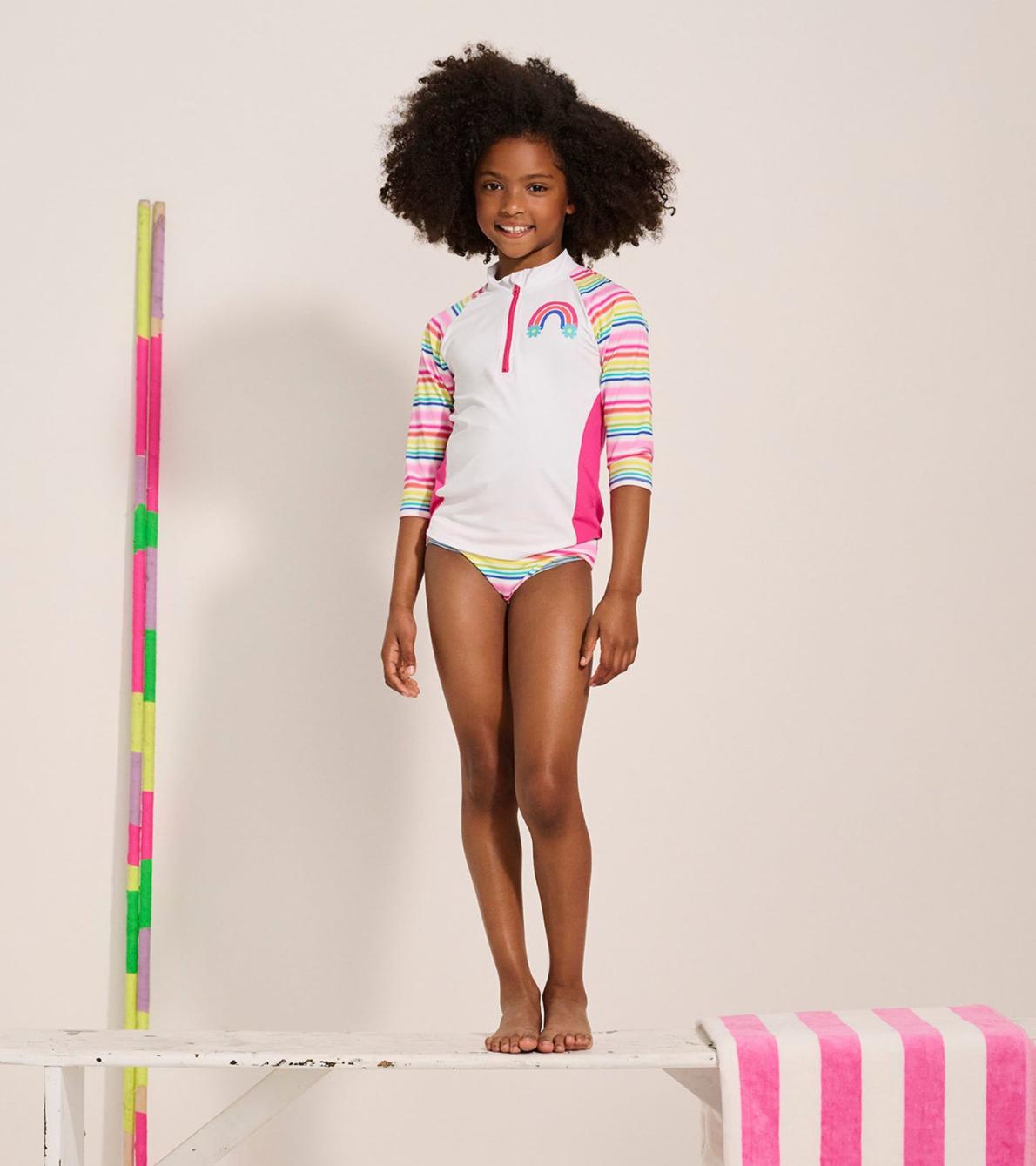 Hatley Swimwear | Girls Girls Dazzling Stripes Two-Piece Rashguard Set
