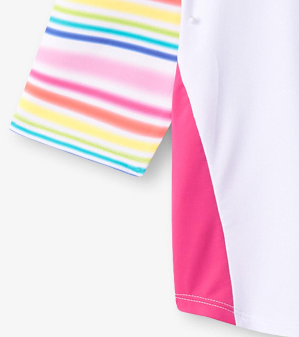 Hatley Swimwear | Girls Girls Dazzling Stripes Two-Piece Rashguard Set