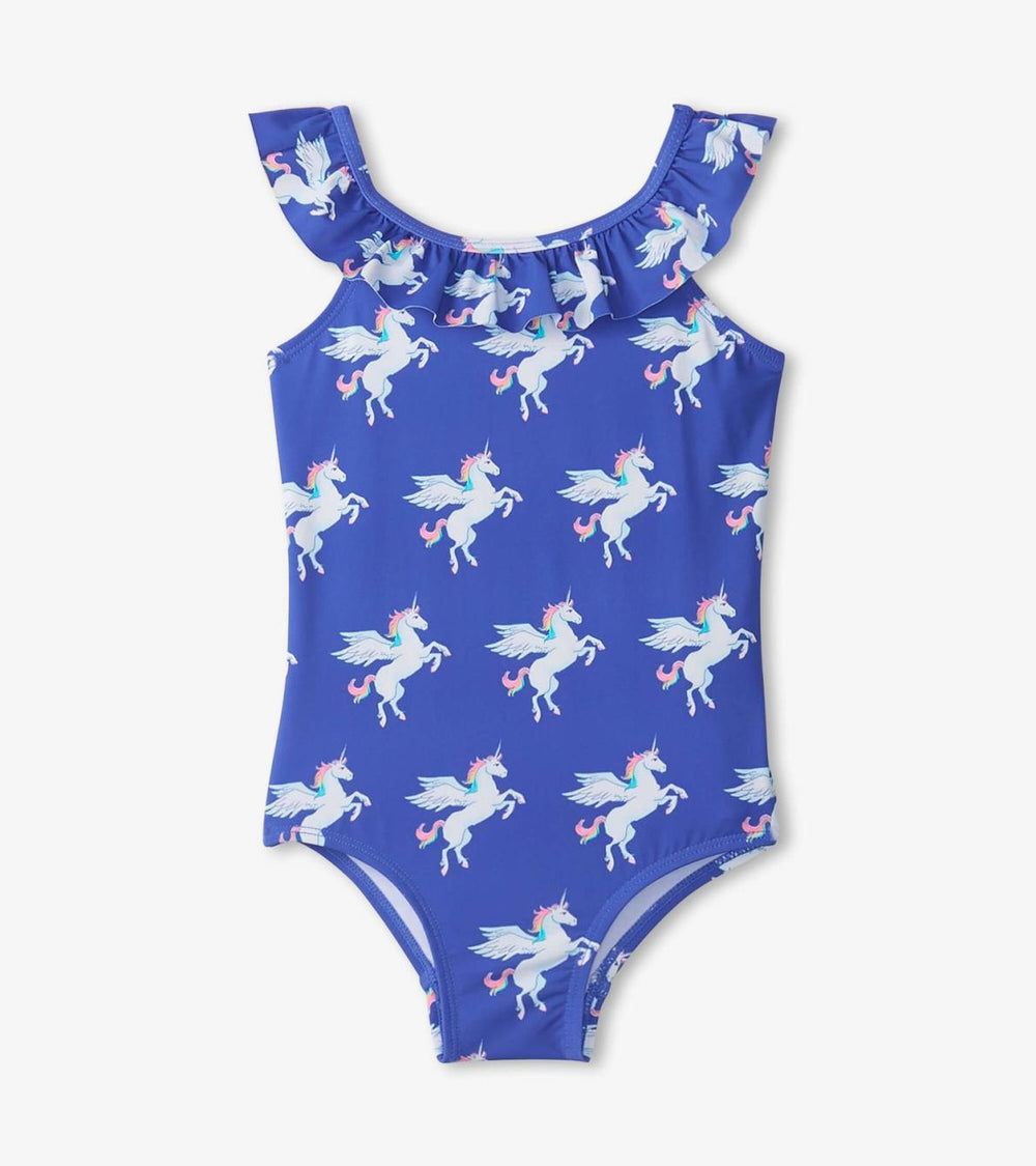 Hatley Swimwear | Girls Girls Dazzling Unicorn Ruffle Sleeve Swimsuit