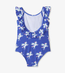 Hatley Swimwear | Girls Girls Dazzling Unicorn Ruffle Sleeve Swimsuit