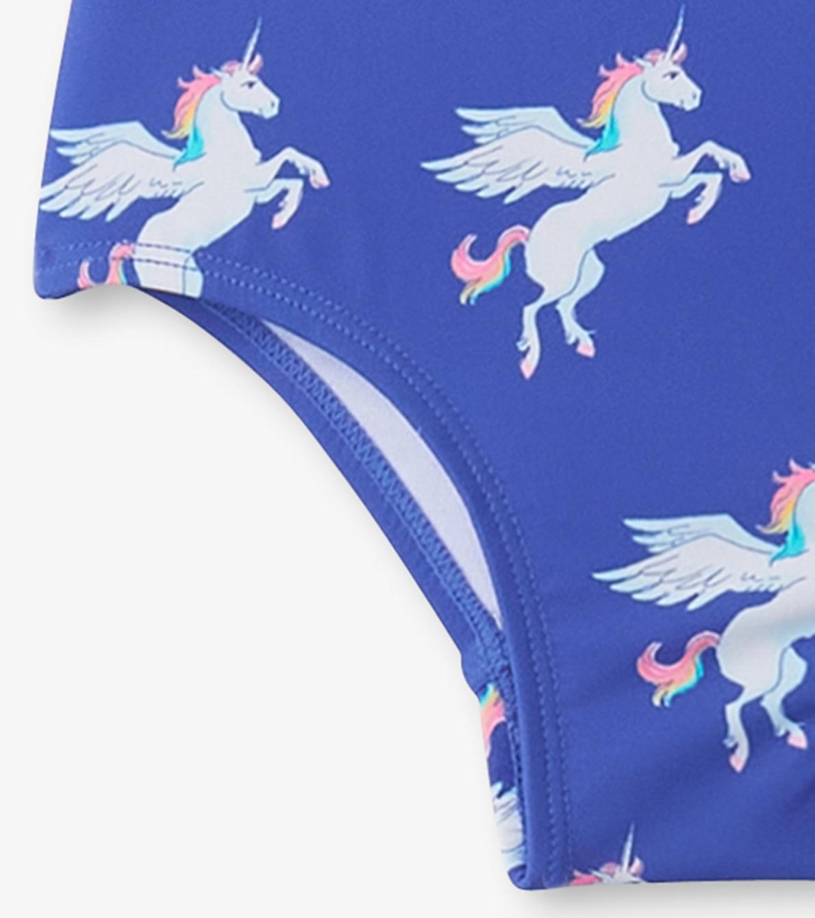 Hatley Swimwear | Girls Girls Dazzling Unicorn Ruffle Sleeve Swimsuit