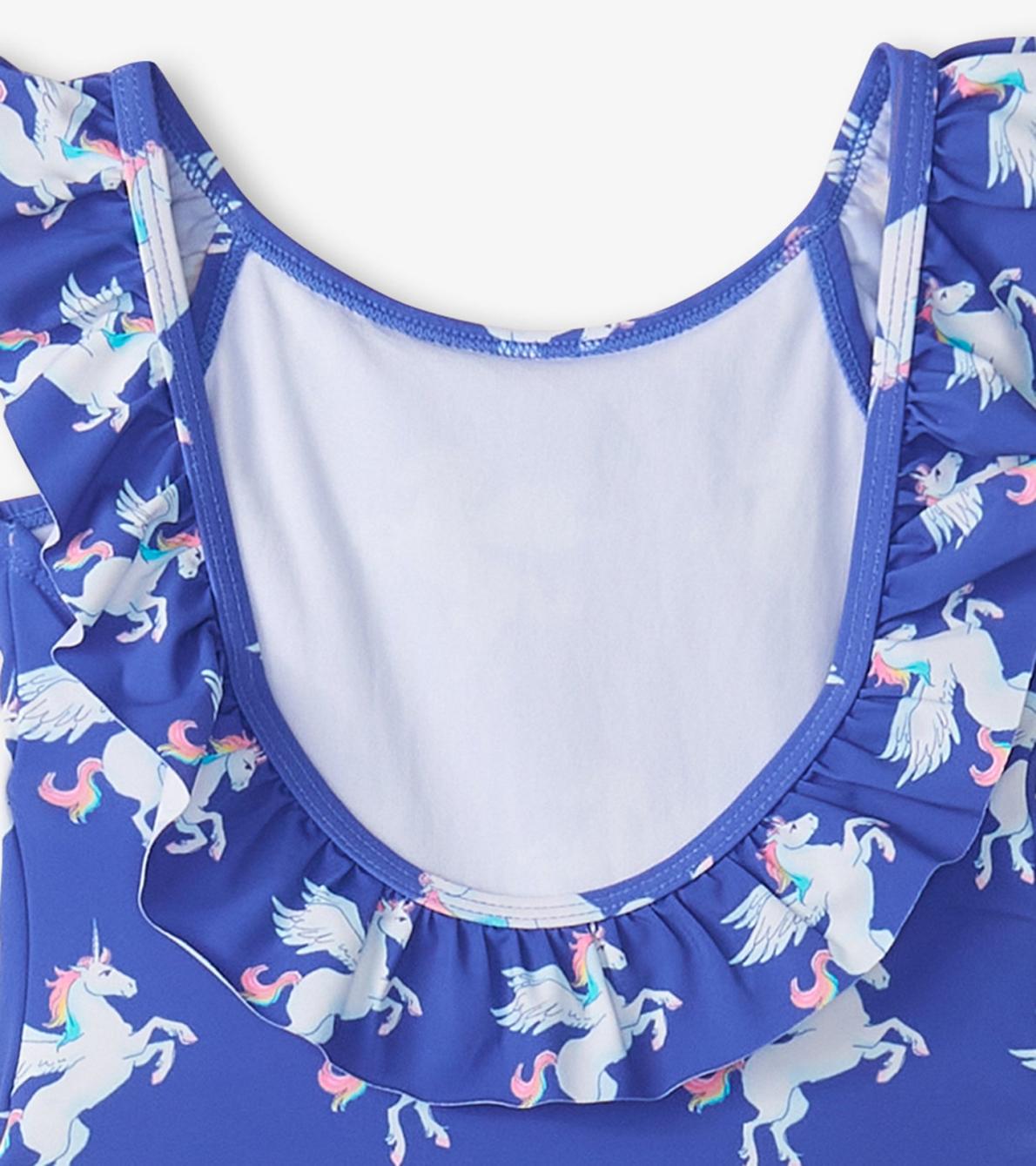 Hatley Swimwear | Girls Girls Dazzling Unicorn Ruffle Sleeve Swimsuit