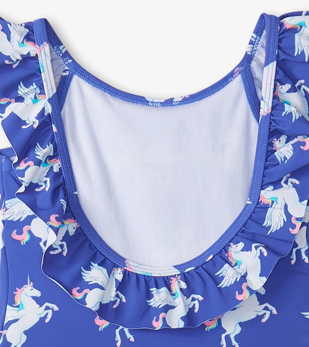 Hatley Swimwear | Girls Girls Dazzling Unicorn Ruffle Sleeve Swimsuit