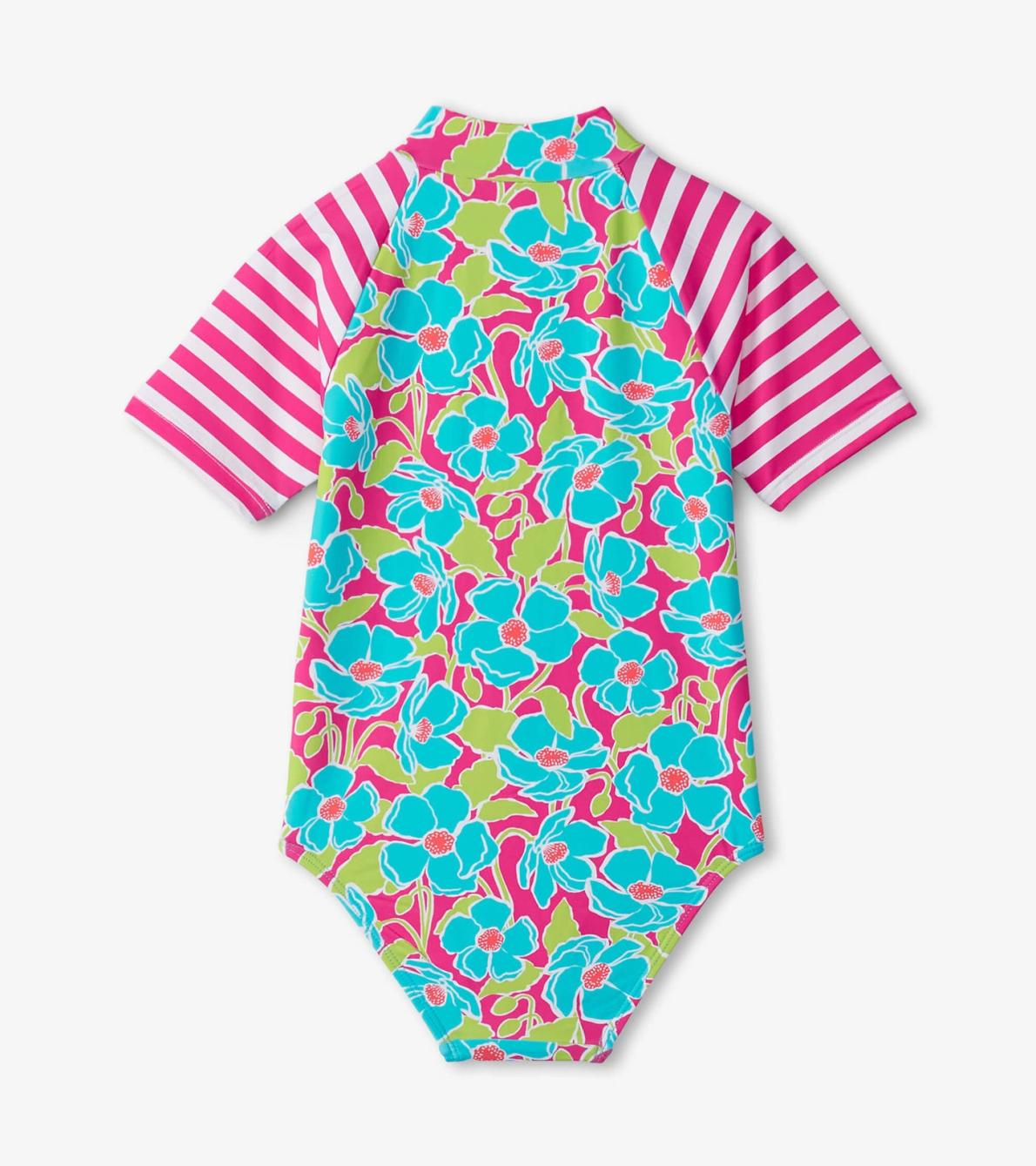 Hatley Swimwear | Girls Girls Floating Poppies One-Piece Rashguard