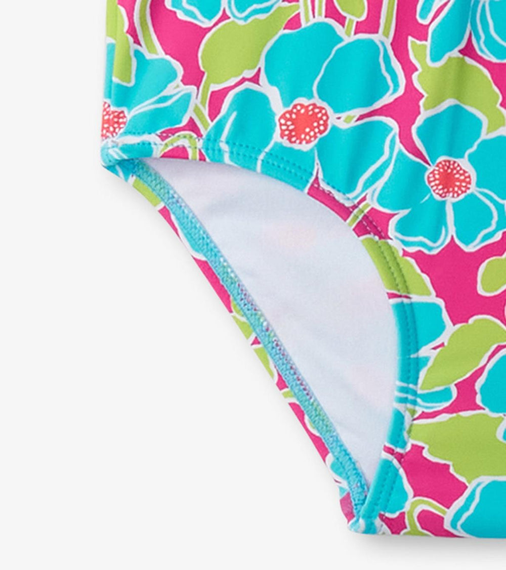Hatley Swimwear | Girls Girls Floating Poppies One-Piece Rashguard
