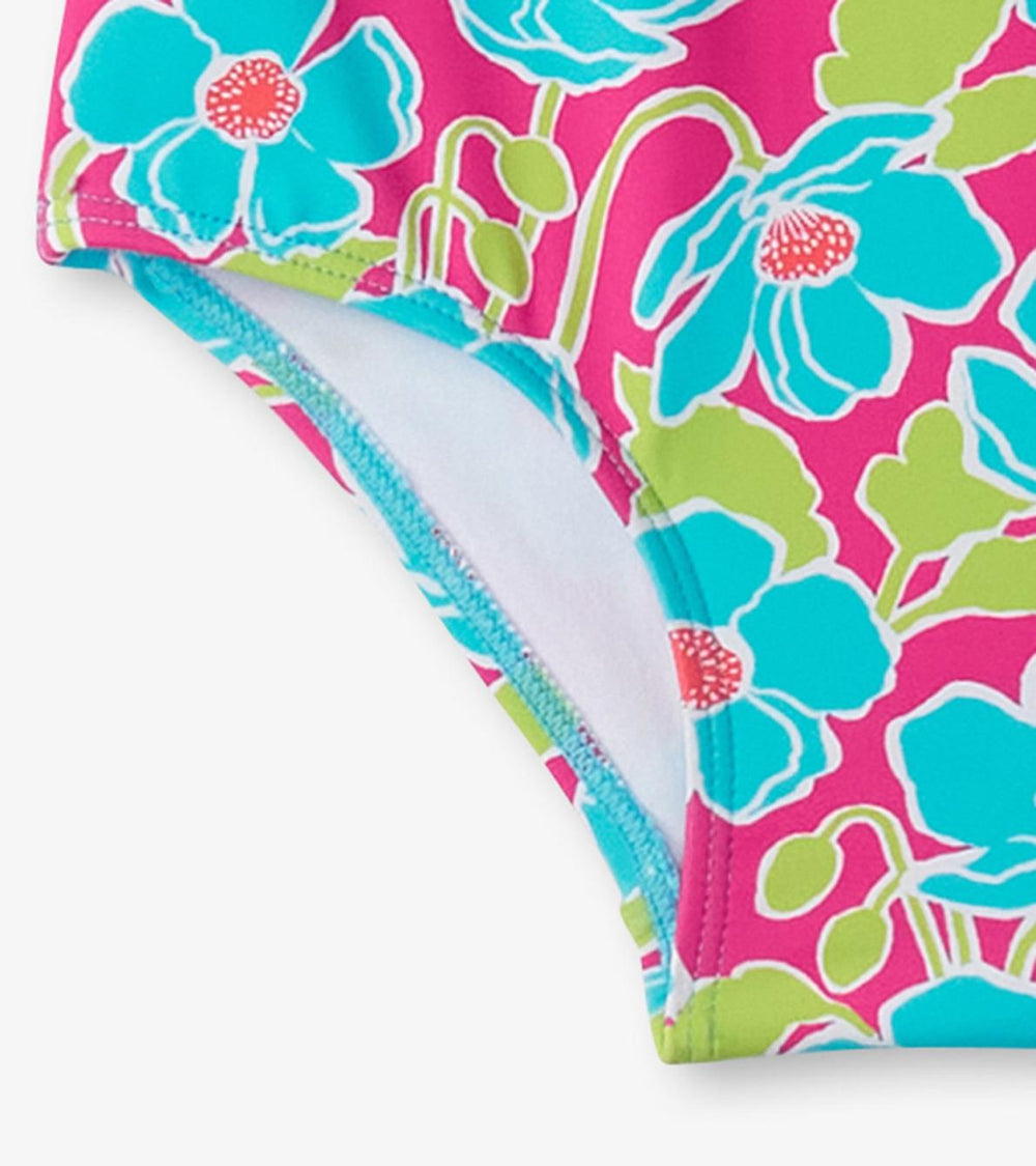 Hatley Swimwear | Girls Girls Floating Poppies One-Piece Swimsuit