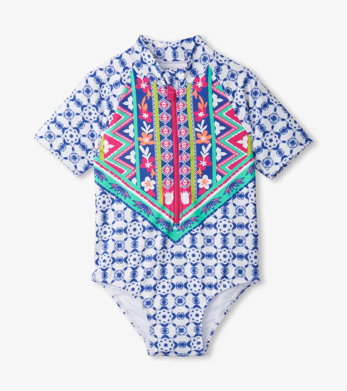 Hatley Swimwear | Girls Girls Kaleidoscope One-Piece Rashguard
