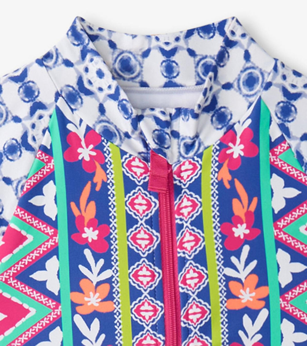 Hatley Swimwear | Girls Girls Kaleidoscope One-Piece Rashguard