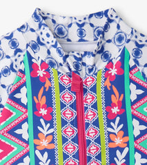 Hatley Swimwear | Girls Girls Kaleidoscope One-Piece Rashguard