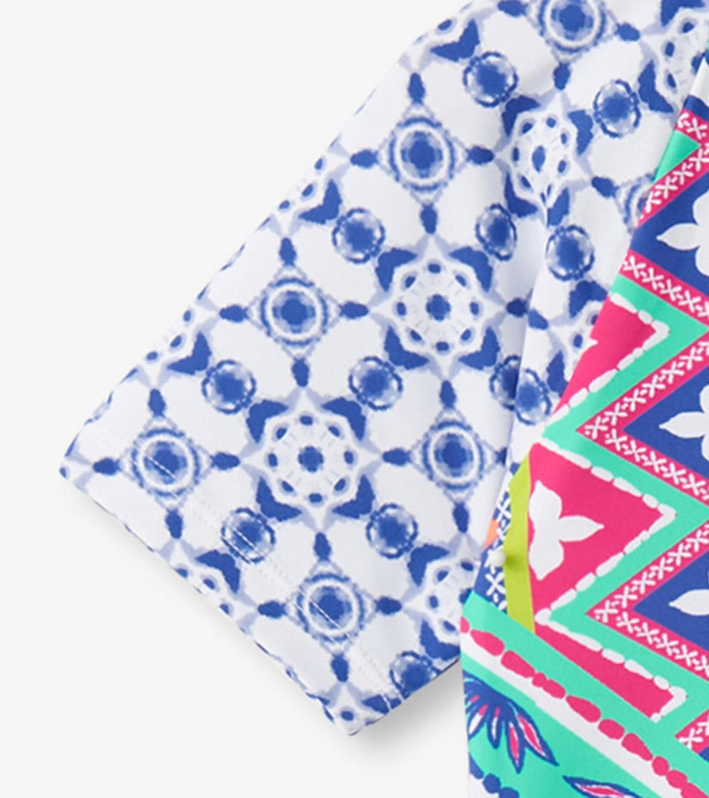 Hatley Swimwear | Girls Girls Kaleidoscope One-Piece Rashguard
