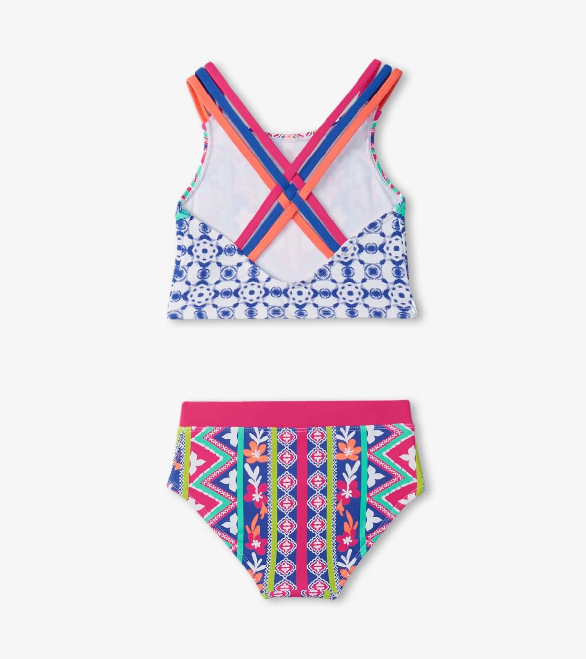 Hatley Swimwear | Girls Girls Kaleidoscope Two-Piece Crop Top Bikini Set