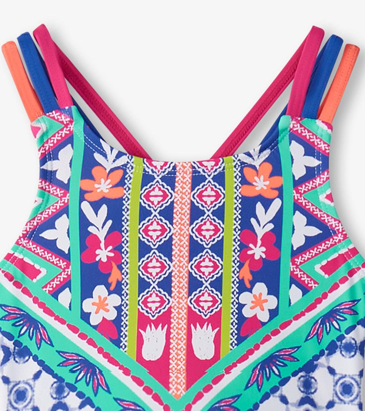 Hatley Swimwear | Girls Girls Kaleidoscope Two-Piece Crop Top Bikini Set