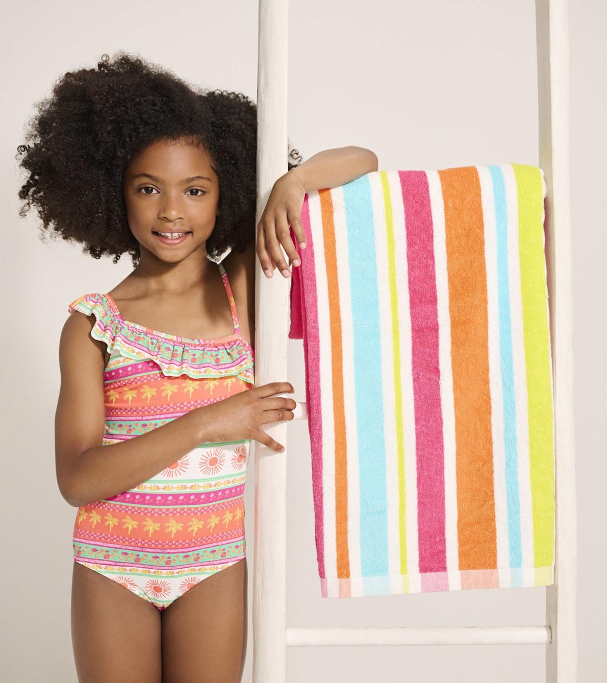 Hatley Swimwear | Girls Girls Ornate Tropicals Ruffle Trim Swimsuit