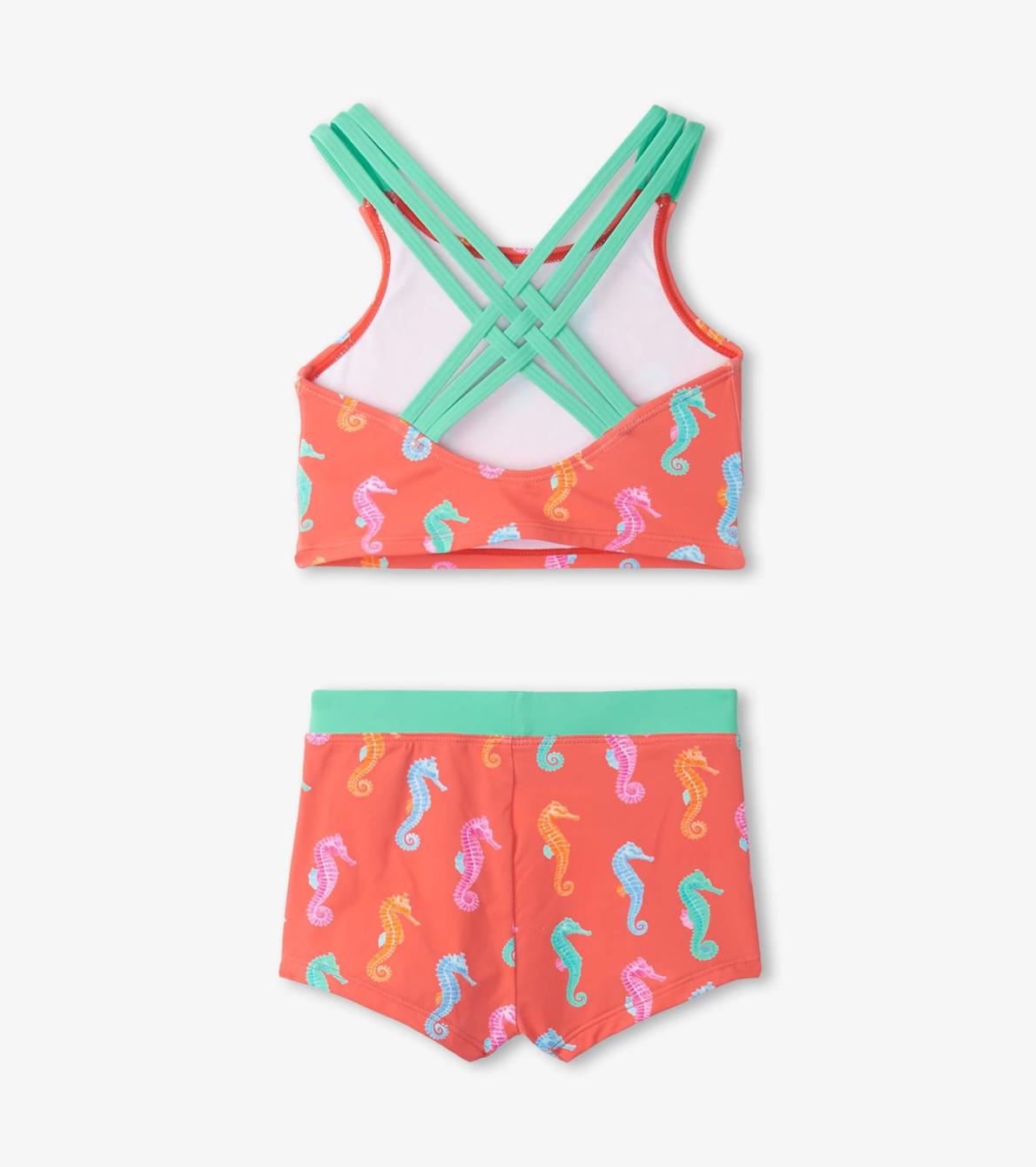 Hatley Swimwear | Girls Girls Painted Seahorse Two-Piece Crop Top Bikini Set