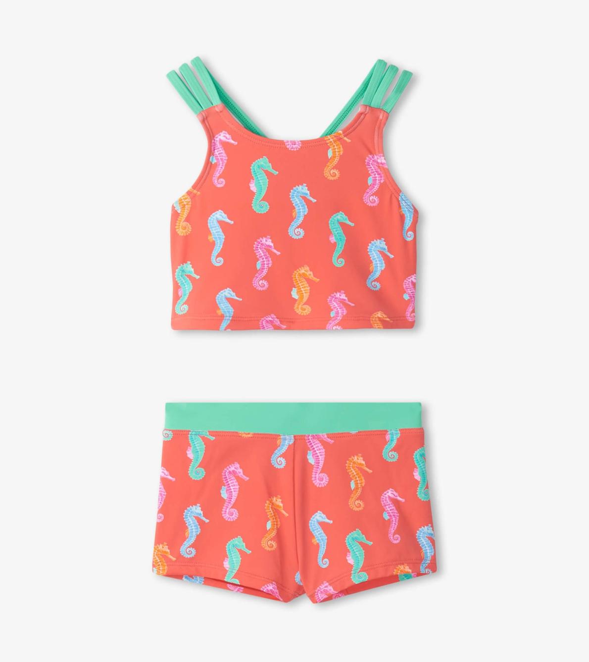 Hatley Swimwear | Girls Girls Painted Seahorse Two-Piece Crop Top Bikini Set