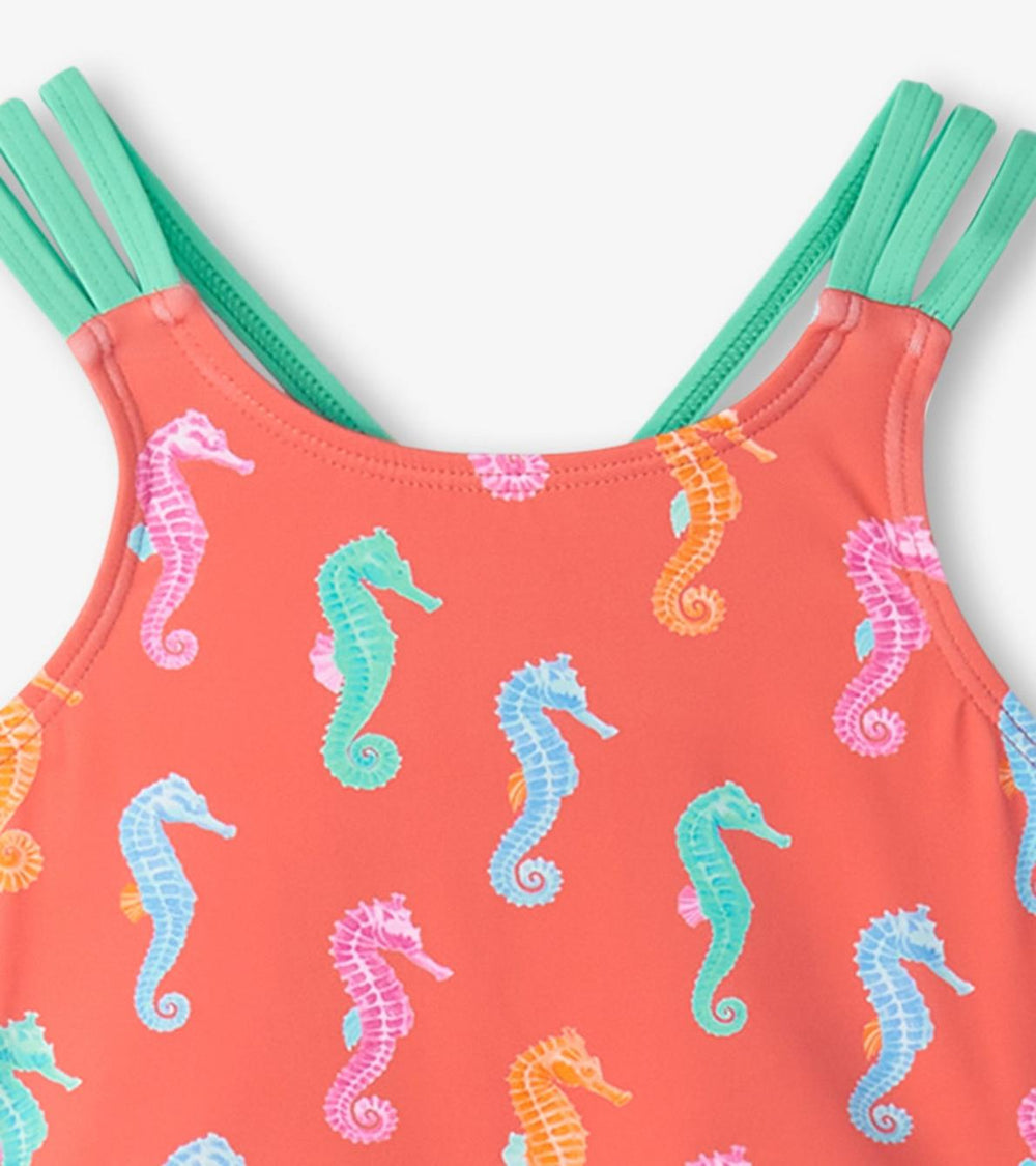 Hatley Swimwear | Girls Girls Painted Seahorse Two-Piece Crop Top Bikini Set