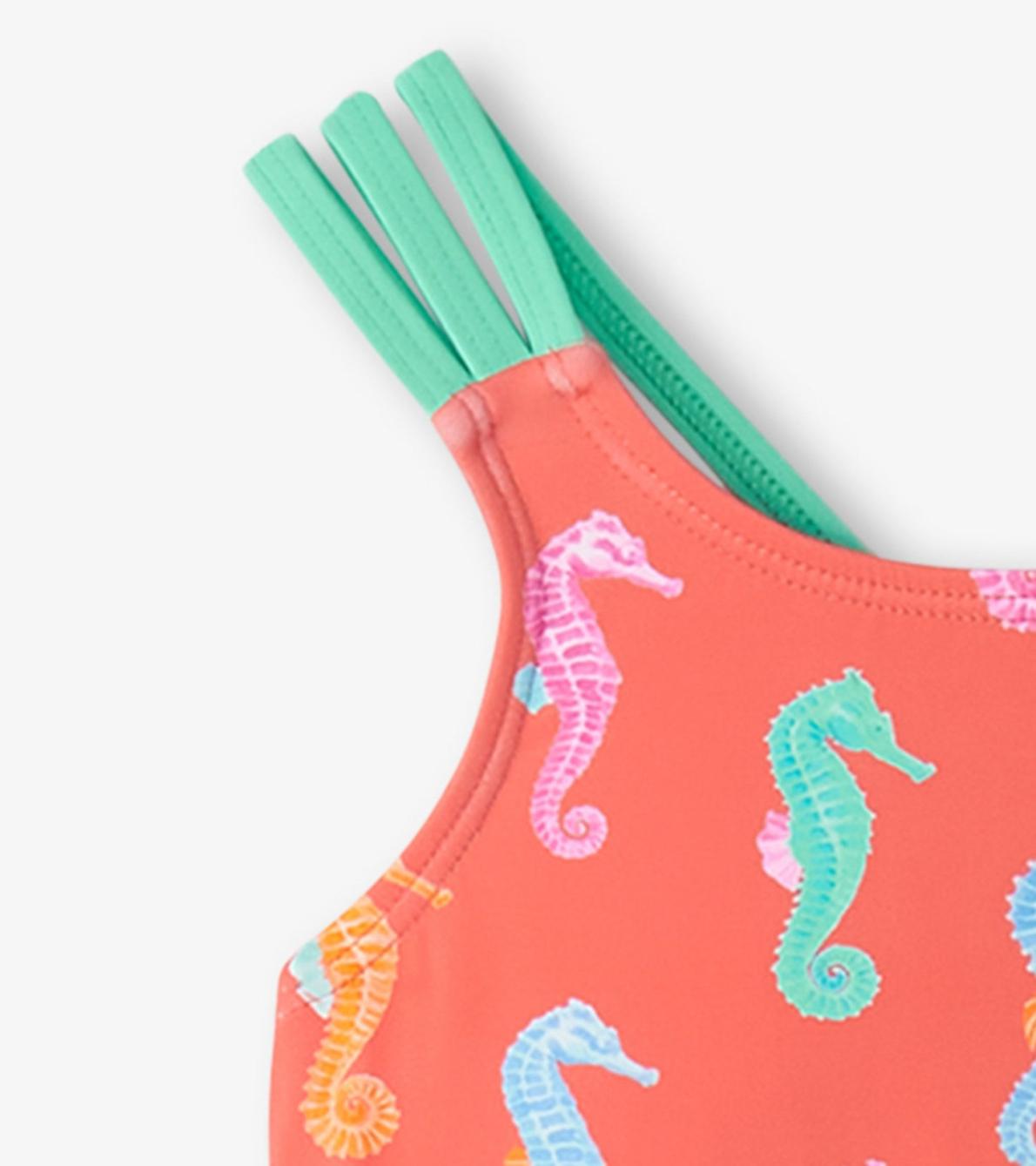 Hatley Swimwear | Girls Girls Painted Seahorse Two-Piece Crop Top Bikini Set