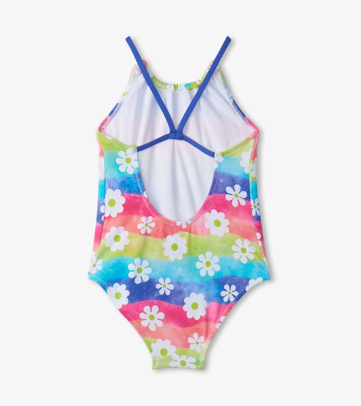 Hatley Swimwear | Girls Girls Rainbow Flower Gathered Swimsuit