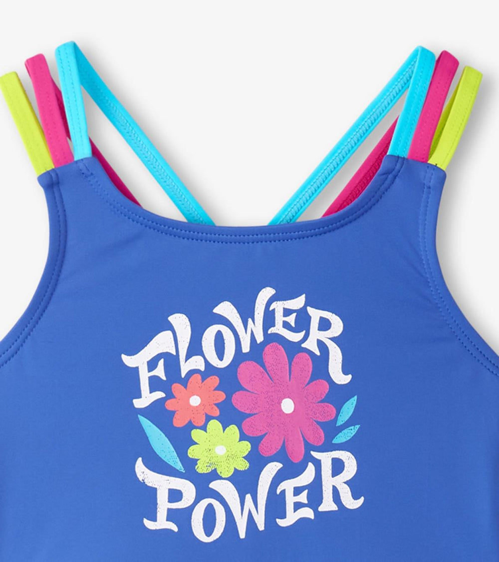 Hatley Swimwear | Girls Girls Rainbow Flower Two-Piece Crop Top Bikini Set