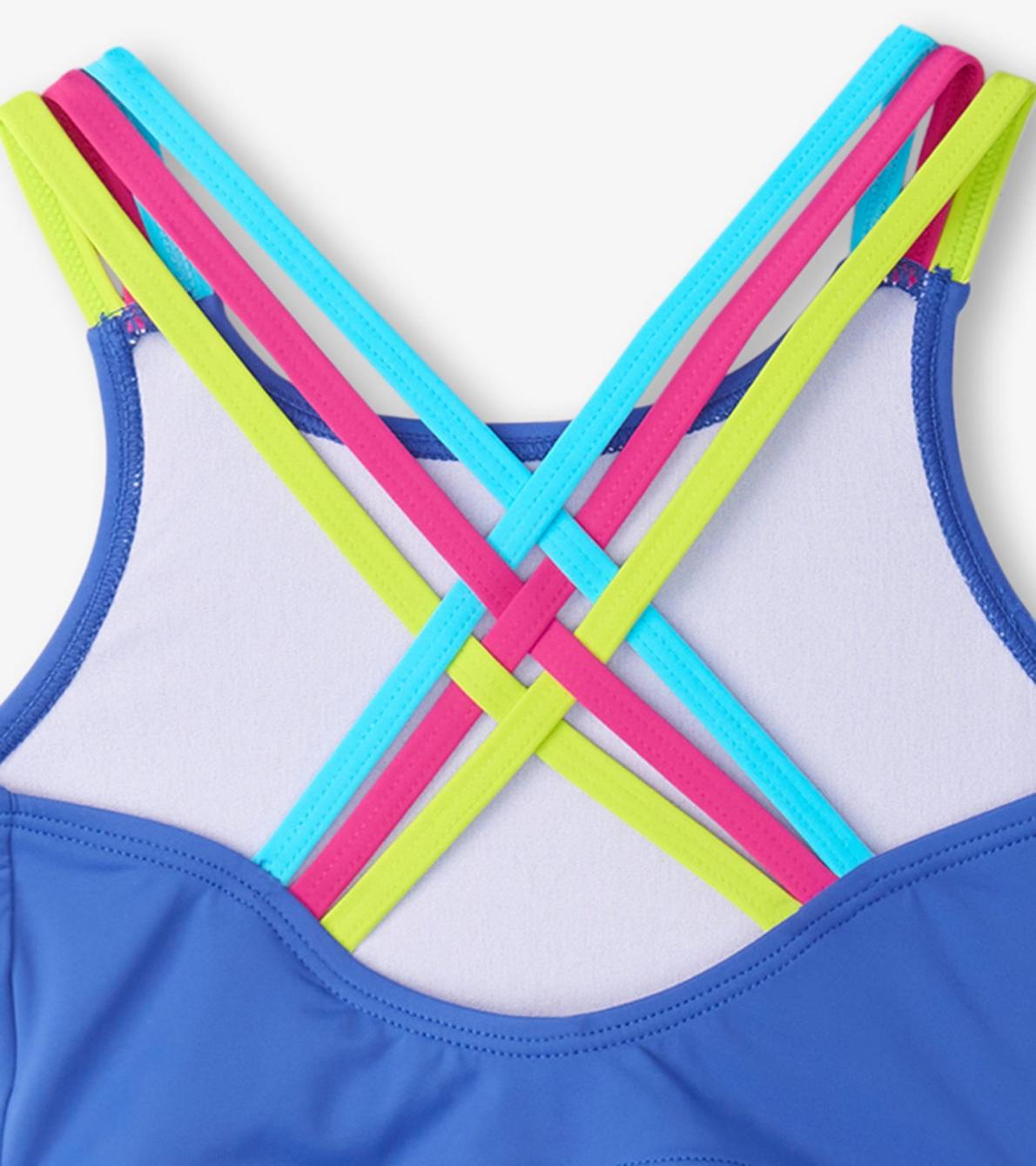 Hatley Swimwear | Girls Girls Rainbow Flower Two-Piece Crop Top Bikini Set