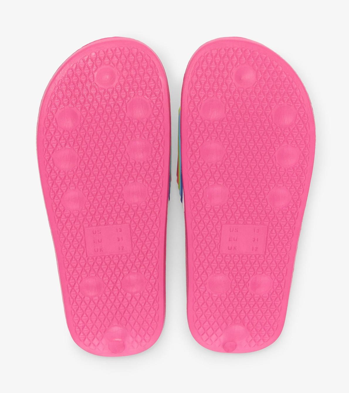 Hatley Swimwear | Girls Girls Rainbow Heart Slides