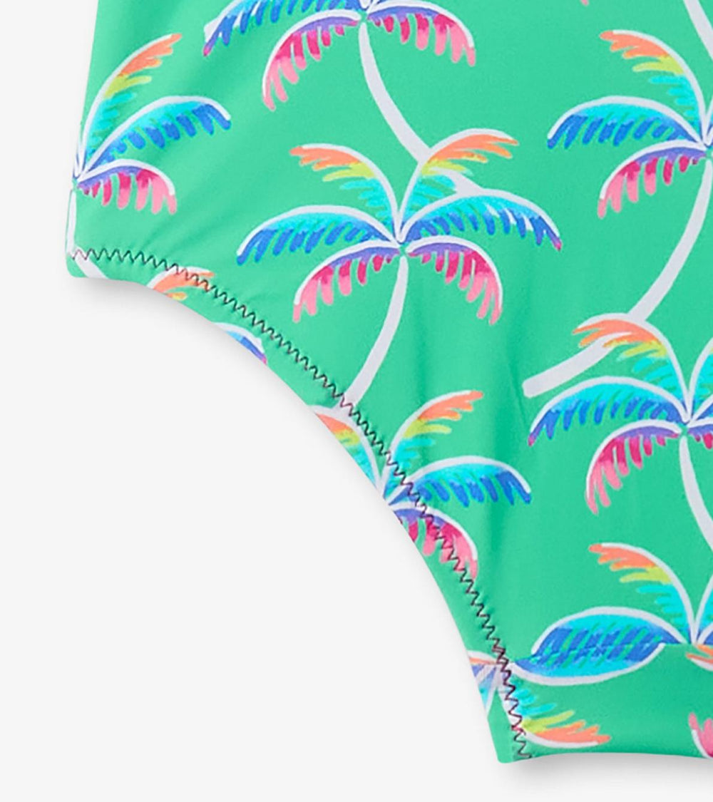 Hatley Swimwear | Girls Girls Rainbow Palm Shoulder Shoulder Bow Swimsuit