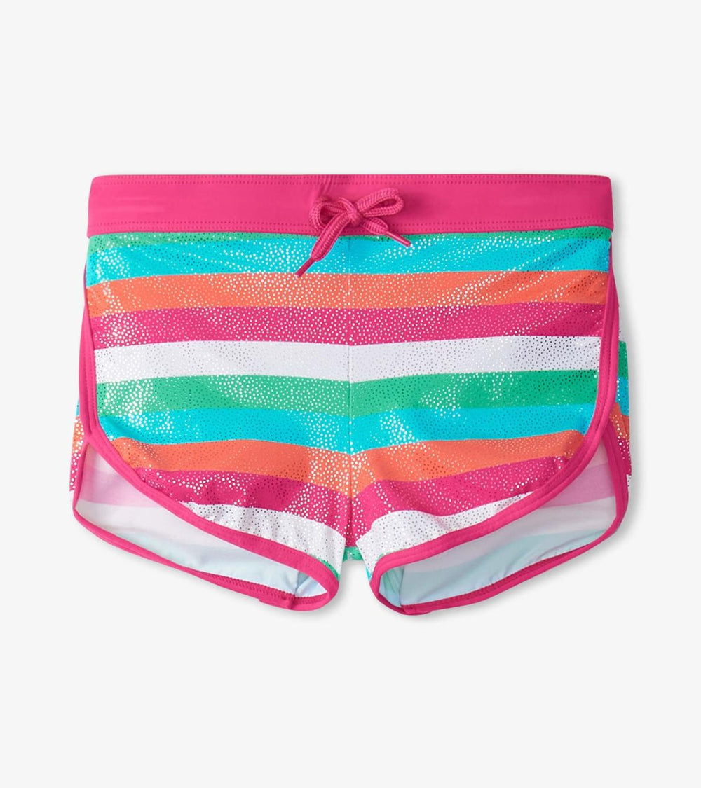 Hatley Swimwear | Girls Girls Rainbow Palm Swim Shorts