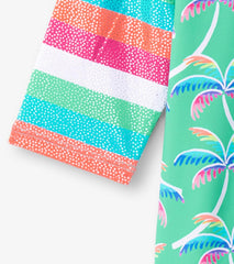 Hatley Swimwear | Girls Girls Rainbow Palm Two-Piece Rashguard Set