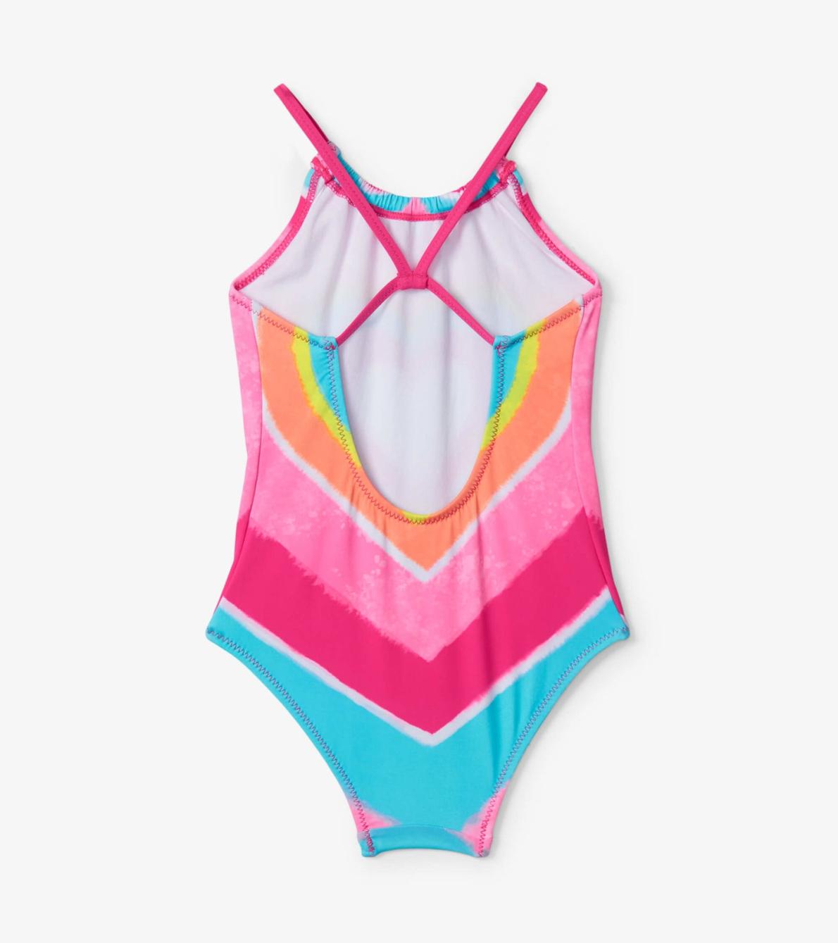 Hatley Swimwear | Girls Psychedelic Heart Gather Front Swimsuit