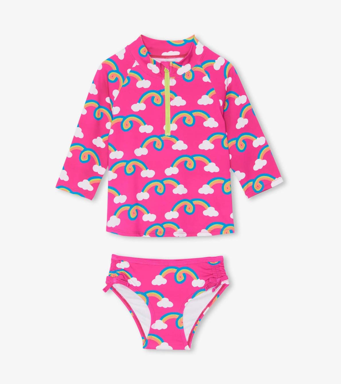 Hatley Swimwear | Girls Rainbow Arch Rashguard Set