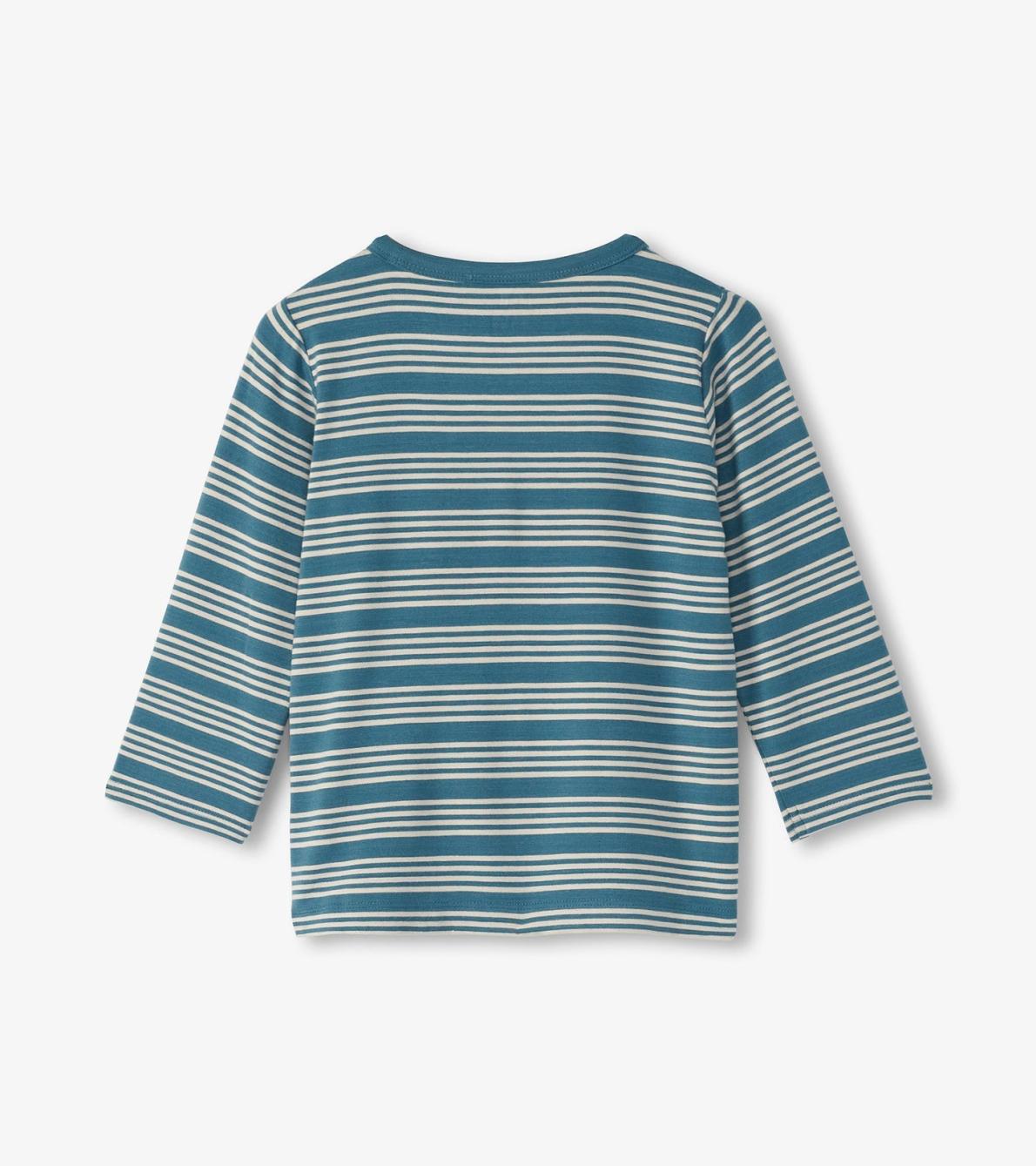 Hatley Tops | Baby &amp; Toddler Baby &amp; Toddler Boys Bluestone Stripes Long Sleeve Bamboo T-Shirt