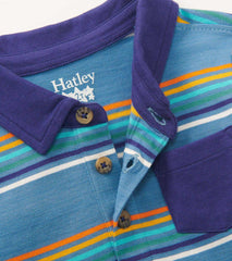 Hatley Tops | Baby &amp; Toddler Baby &amp; Toddler Boys Bluestone Stripes Long Sleeve Polo T-Shirt