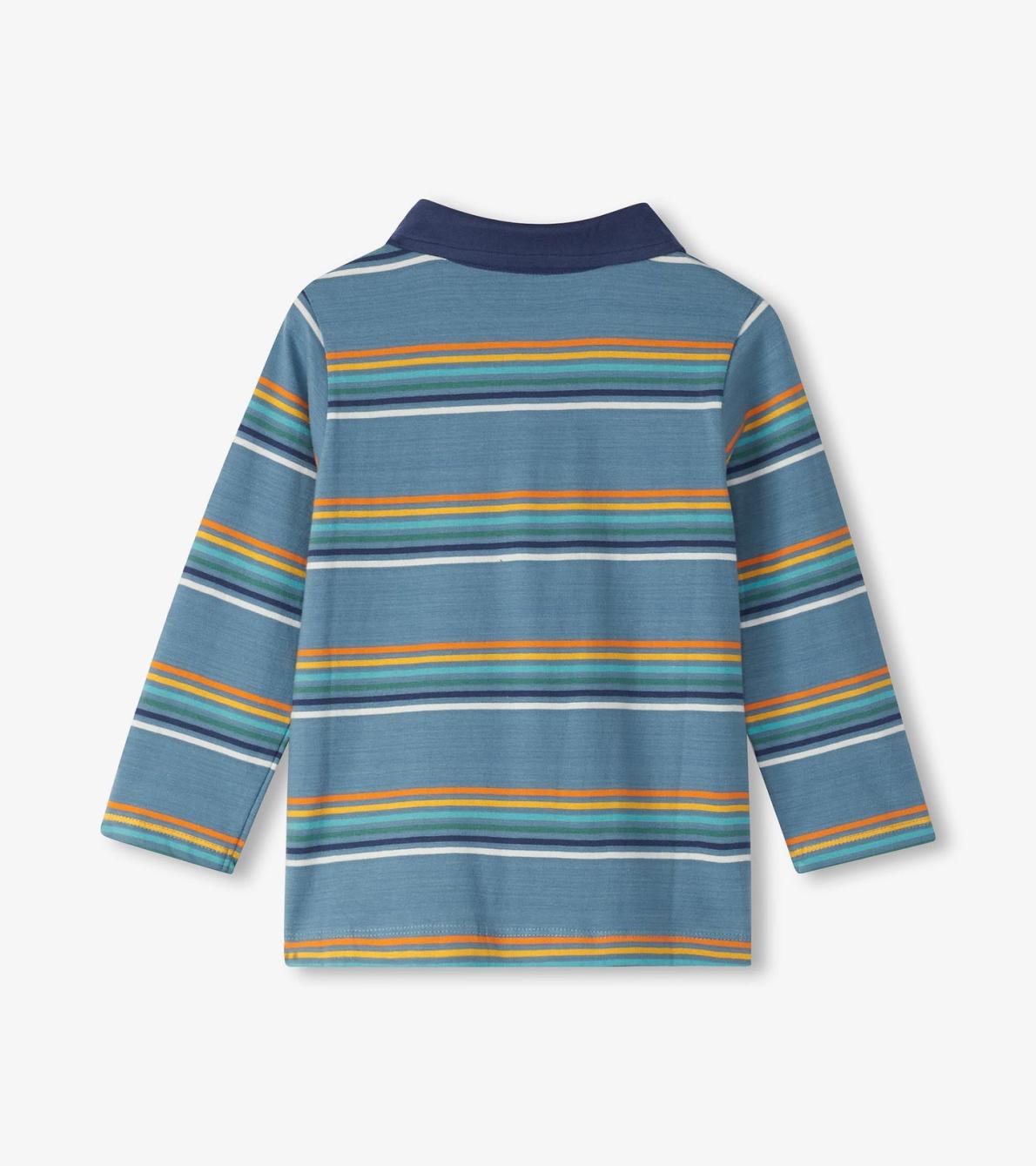 Hatley Tops | Baby &amp; Toddler Baby &amp; Toddler Boys Bluestone Stripes Long Sleeve Polo T-Shirt