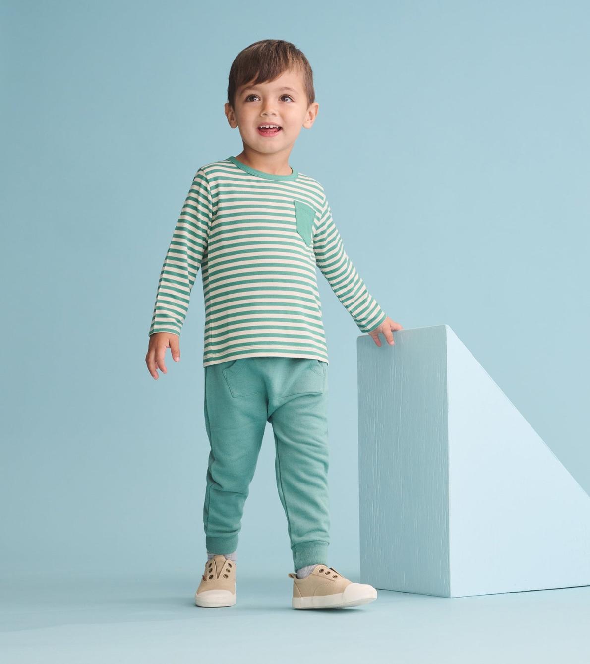 Hatley Tops | Baby &amp; Toddler Baby &amp; Toddler Boys Deep Sea Striped Long Sleeve Bamboo T-Shirt
