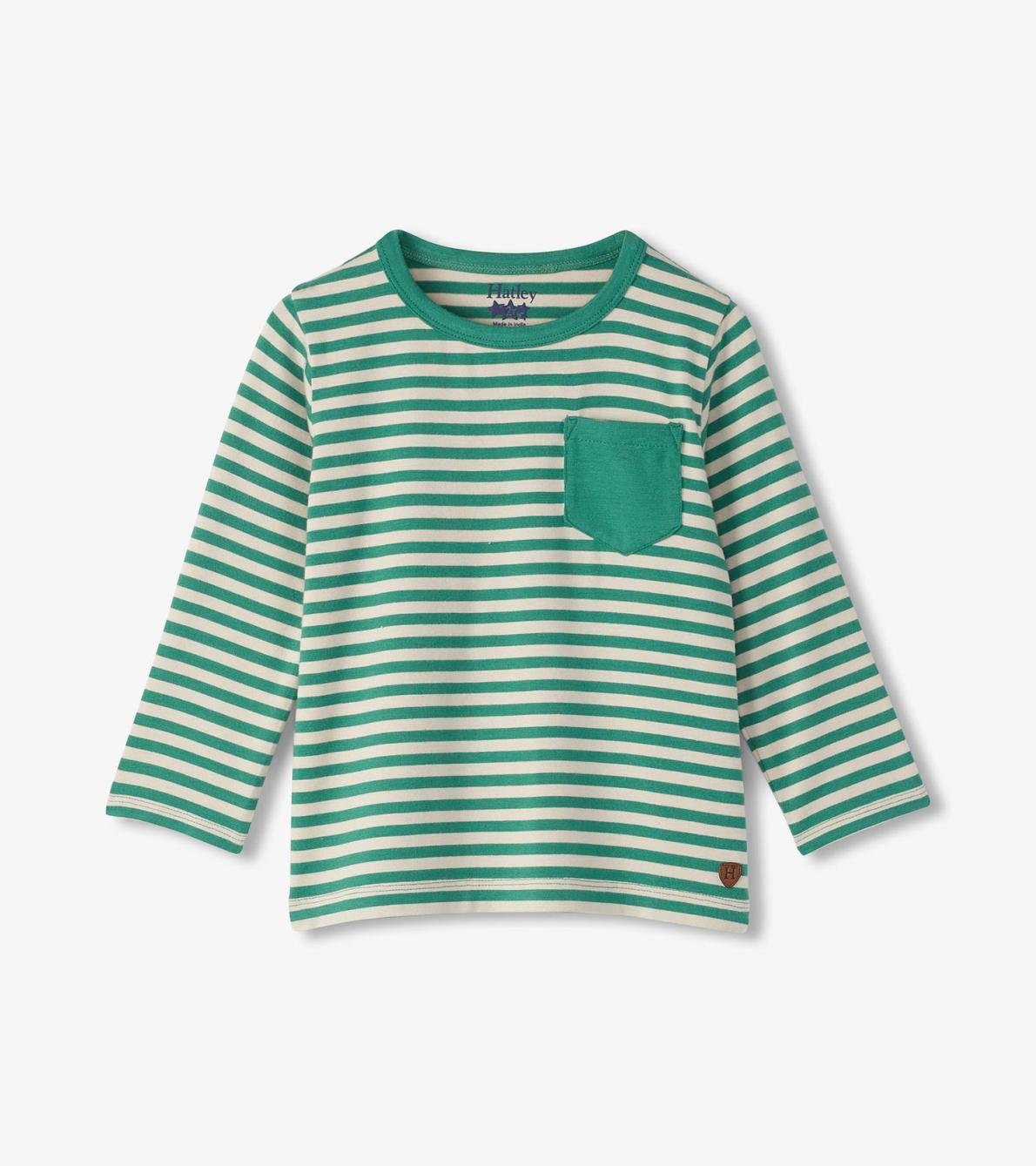 Hatley Tops | Baby &amp; Toddler Baby &amp; Toddler Boys Deep Sea Striped Long Sleeve Bamboo T-Shirt