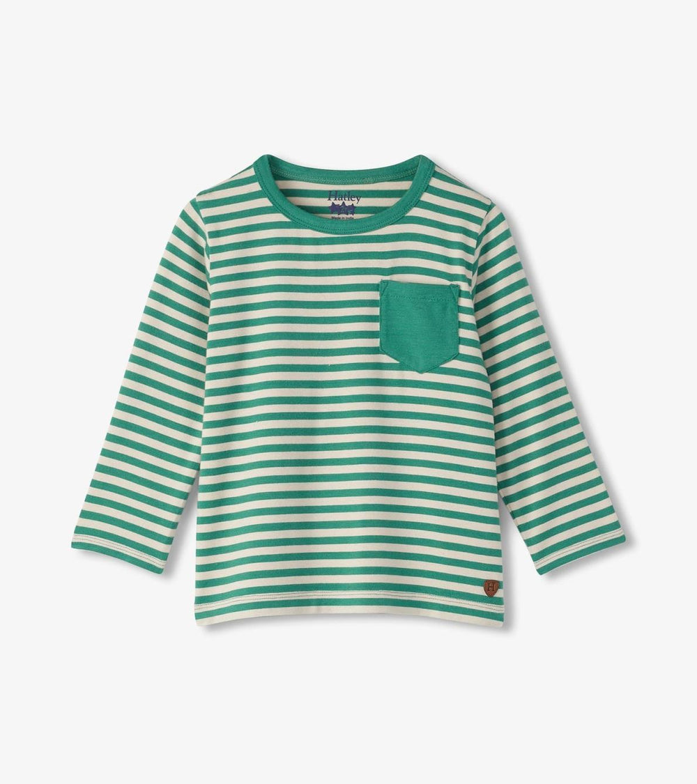 Hatley Tops | Baby &amp; Toddler Baby &amp; Toddler Boys Deep Sea Striped Long Sleeve Bamboo T-Shirt