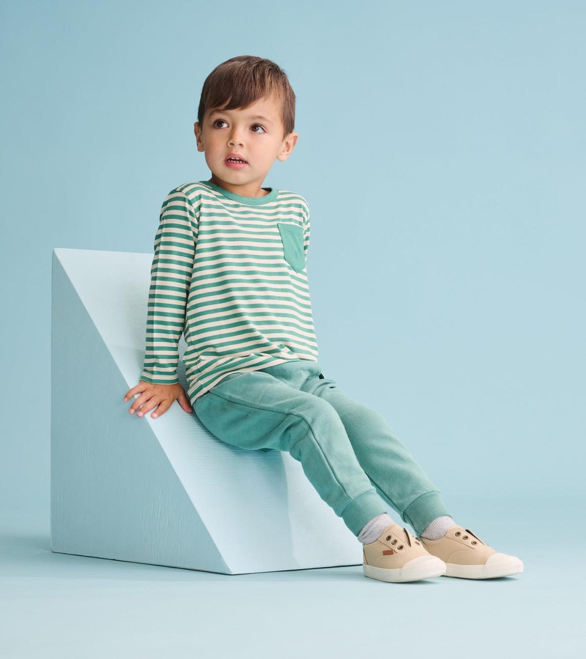 Hatley Tops | Baby &amp; Toddler Baby &amp; Toddler Boys Deep Sea Striped Long Sleeve Bamboo T-Shirt