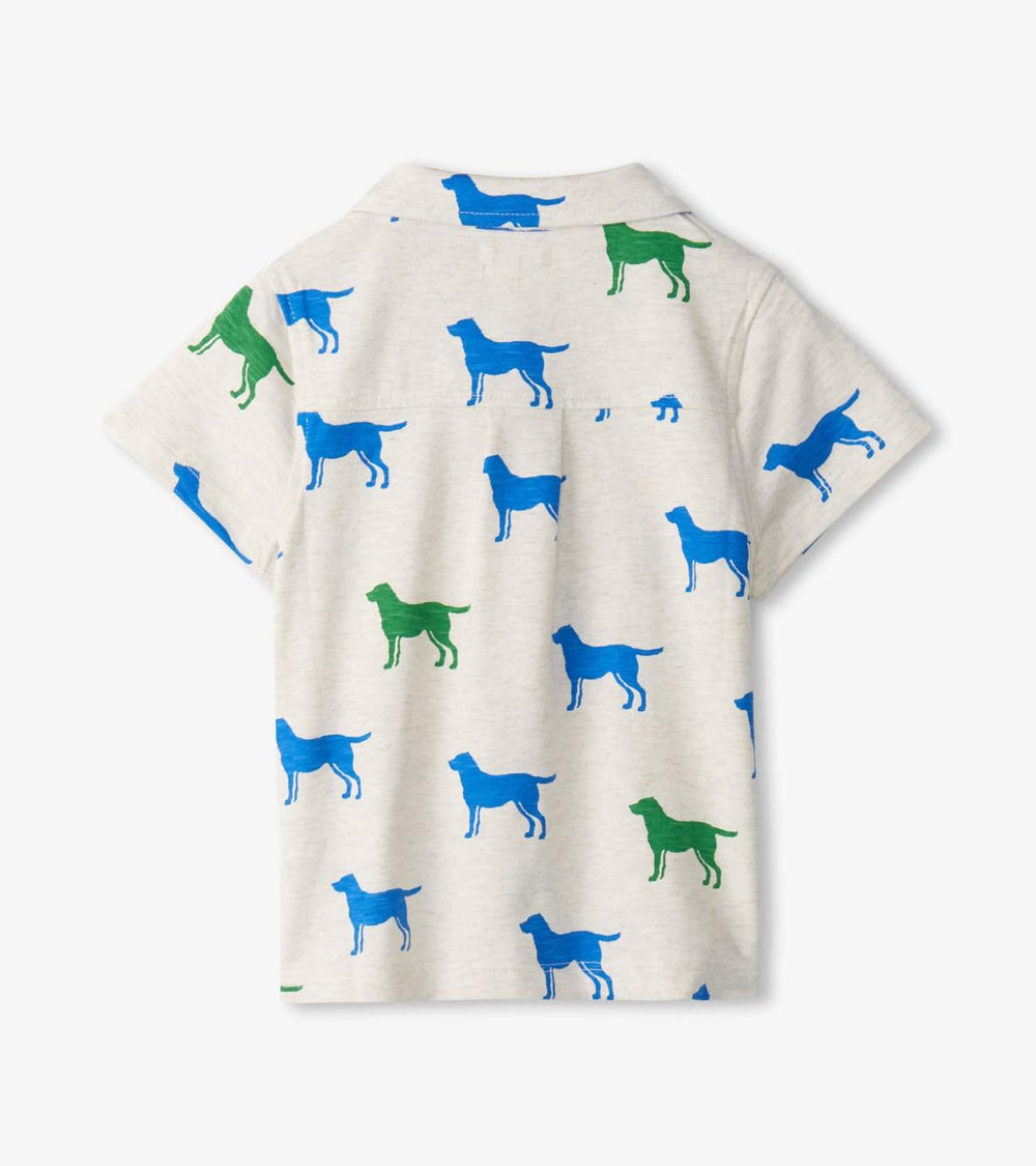 Hatley Tops | Baby &amp; Toddler Baby &amp; Toddler Boys Dog Silhouette Jersey Button Down