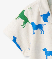 Hatley Tops | Baby &amp; Toddler Baby &amp; Toddler Boys Dog Silhouette Jersey Button Down