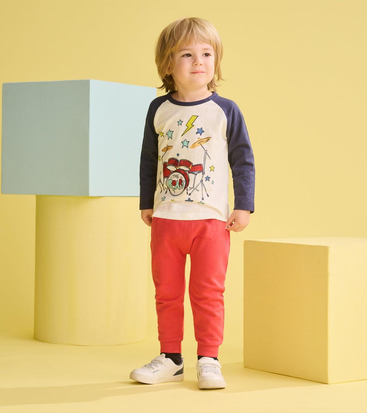 Hatley Tops | Baby &amp; Toddler Baby &amp; Toddler Boys Drum Kit Long Sleeve T-Shirt