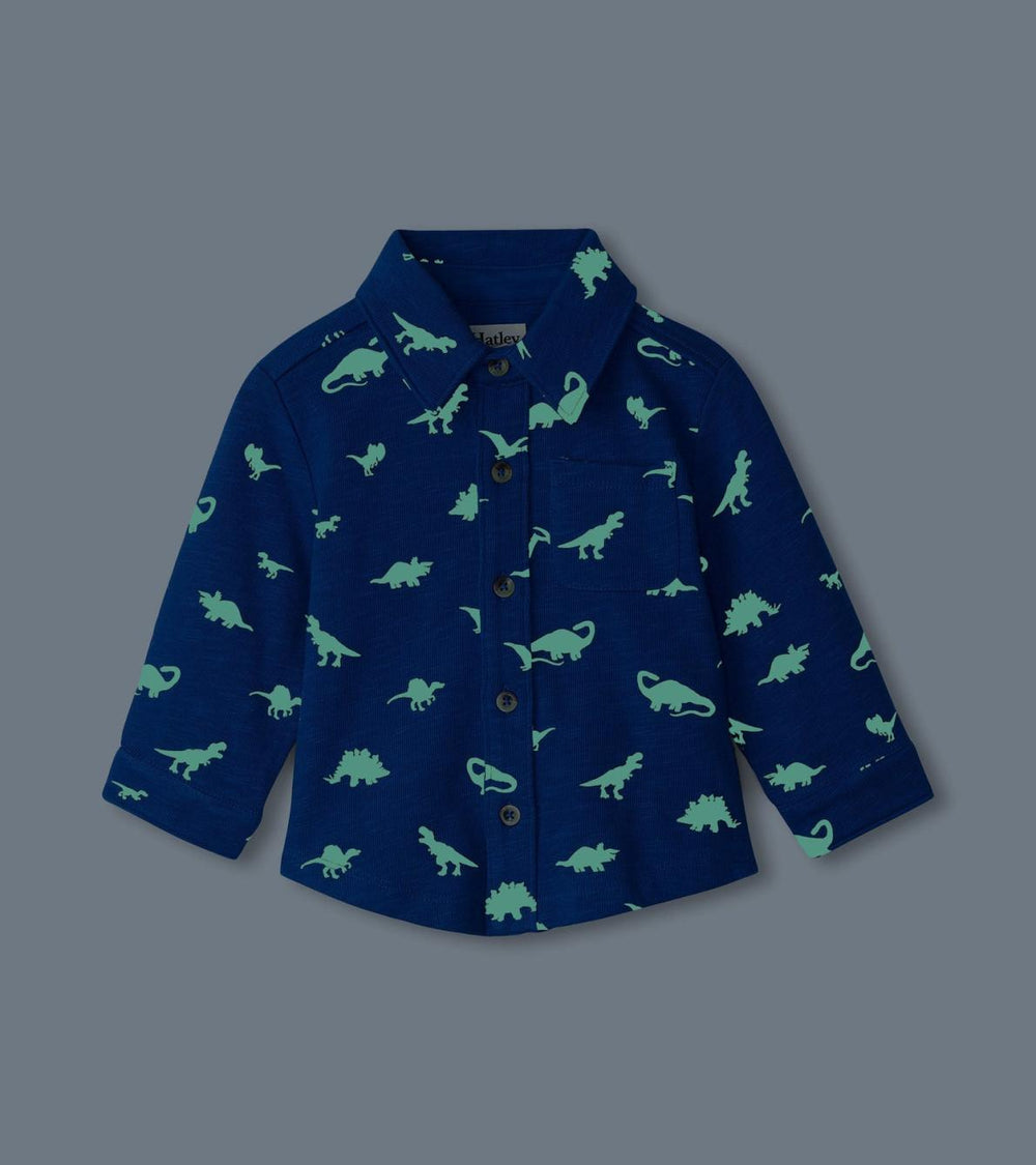 Hatley Tops | Baby &amp; Toddler Baby &amp; Toddler Boys Mini Dinos Button Down Shirt