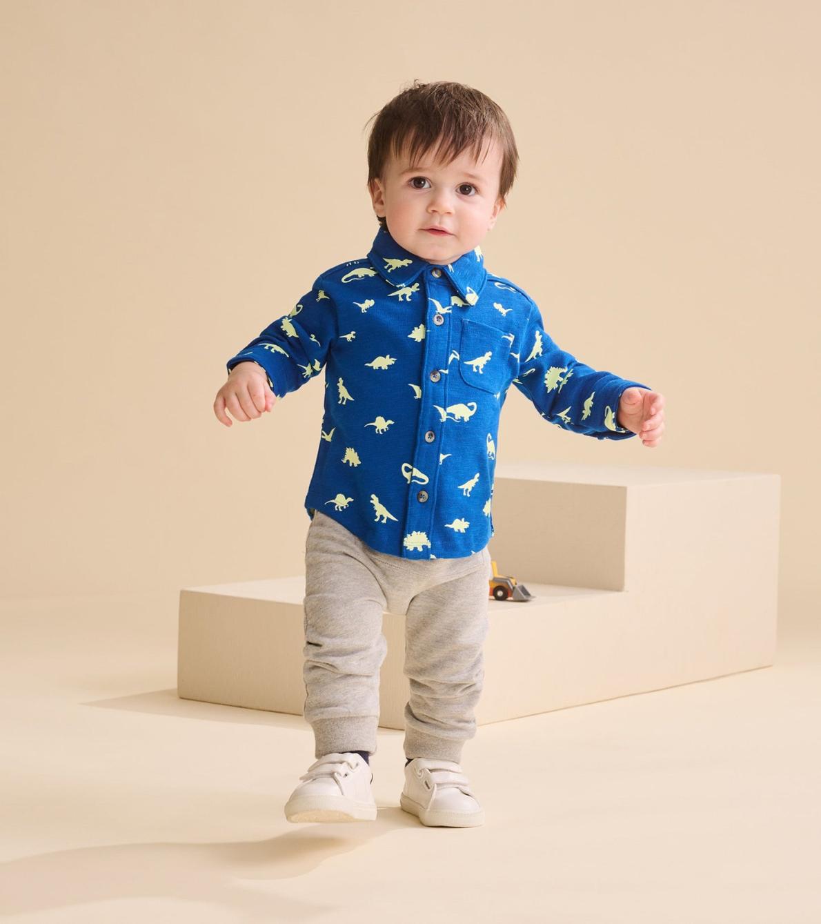 Hatley Tops | Baby &amp; Toddler Baby &amp; Toddler Boys Mini Dinos Button Down Shirt