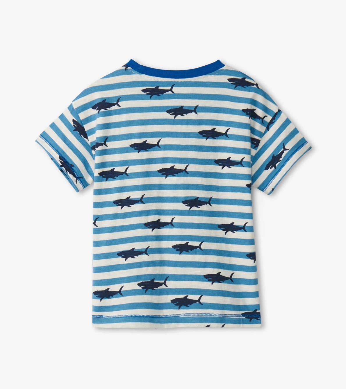 Hatley Tops | Baby &amp; Toddler Baby &amp; Toddler Boys Shark Stripes Slouchy Tee