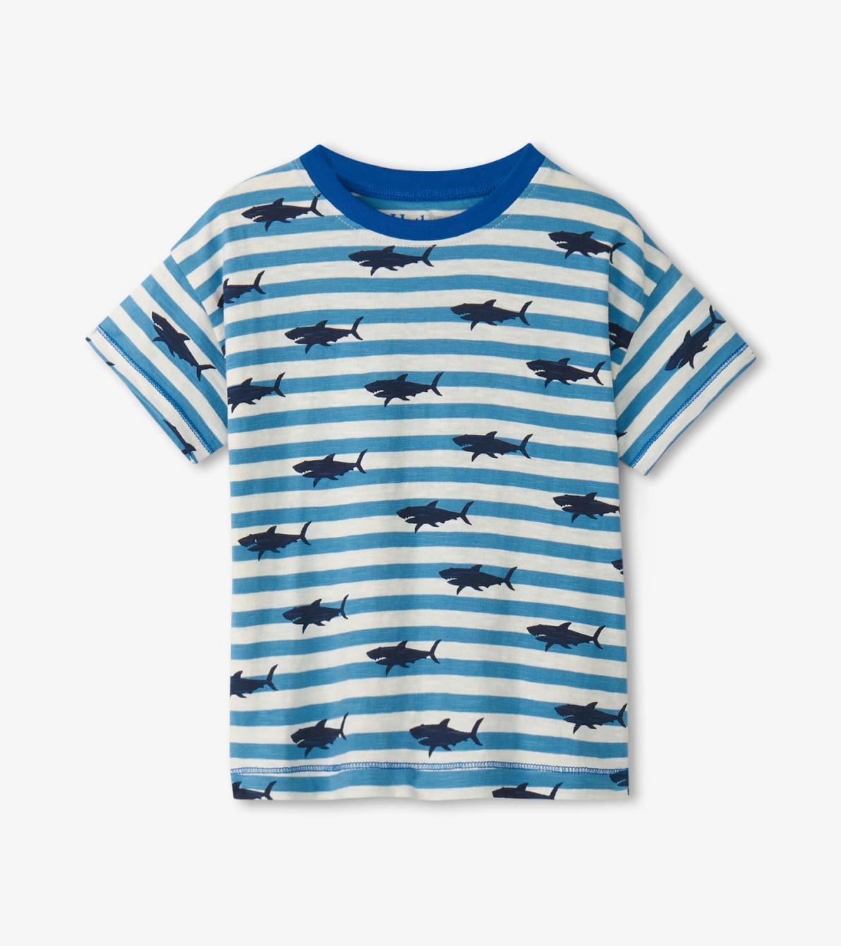 Hatley Tops | Baby &amp; Toddler Baby &amp; Toddler Boys Shark Stripes Slouchy Tee