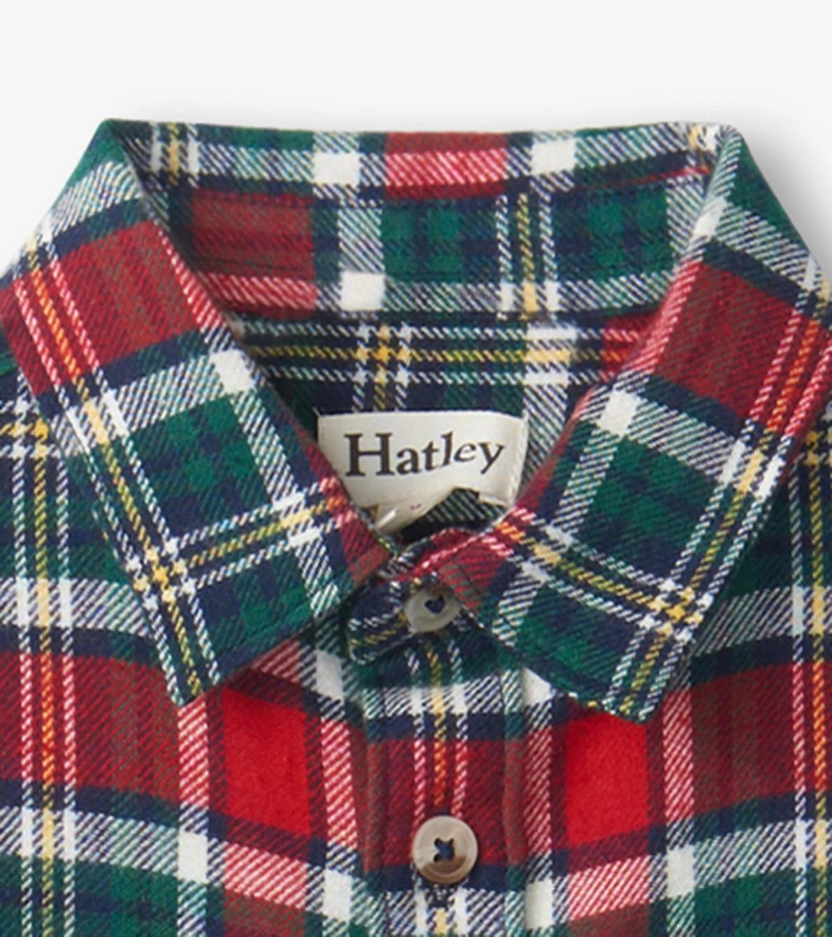 Hatley Tops | Baby &amp; Toddler Christmas Plaid Toddler Button Down Shirt