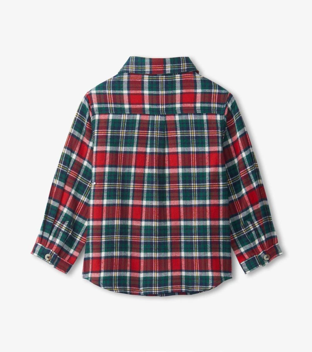 Hatley Tops | Baby &amp; Toddler Christmas Plaid Toddler Button Down Shirt