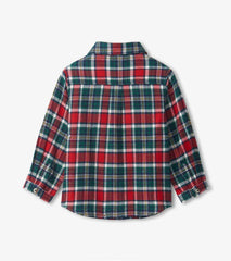Hatley Tops | Baby &amp; Toddler Christmas Plaid Toddler Button Down Shirt