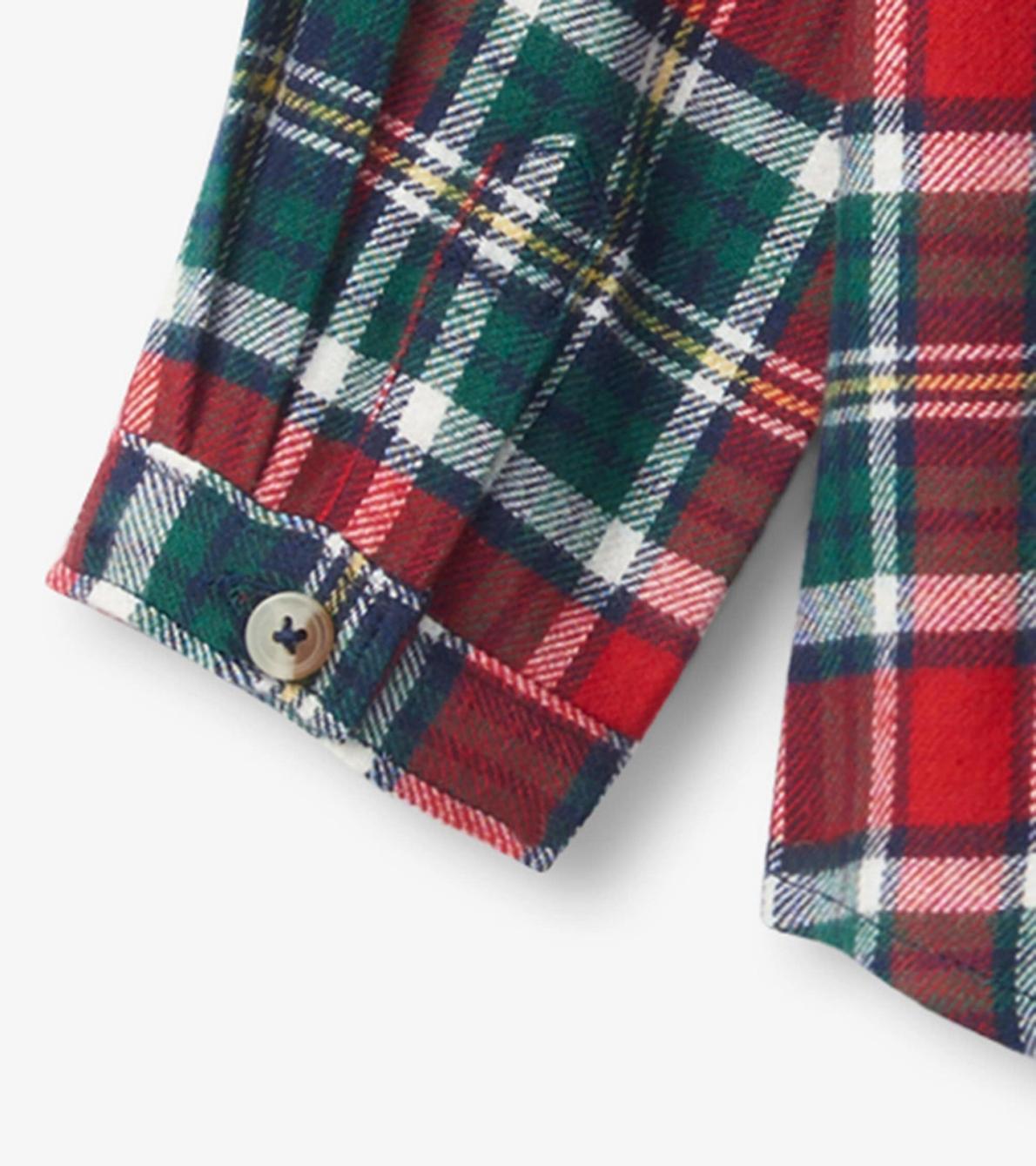 Hatley Tops | Baby &amp; Toddler Christmas Plaid Toddler Button Down Shirt