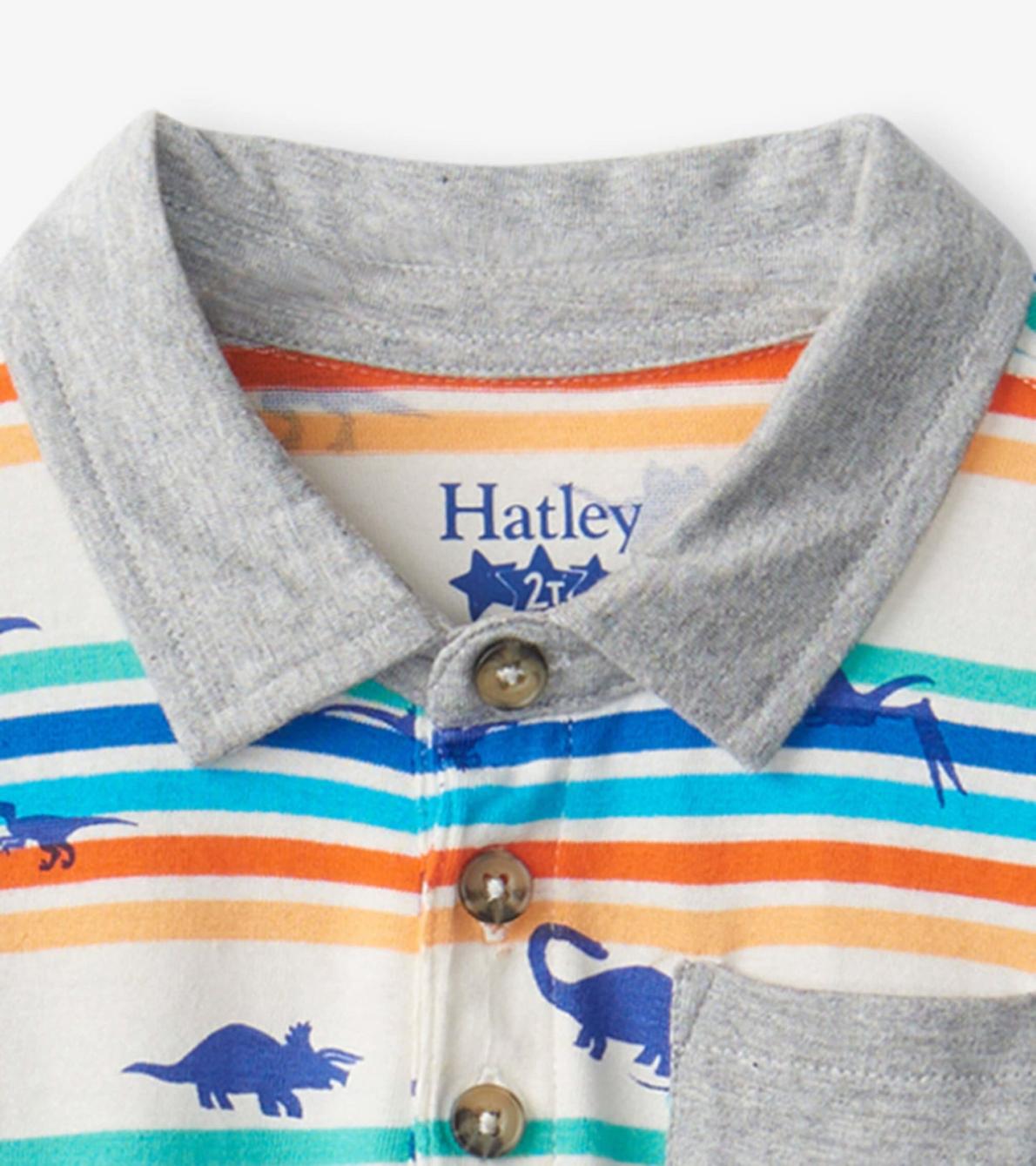 Hatley Tops | Baby &amp; Toddler Mini Dinos Long Sleeve Polo T-Shirt
