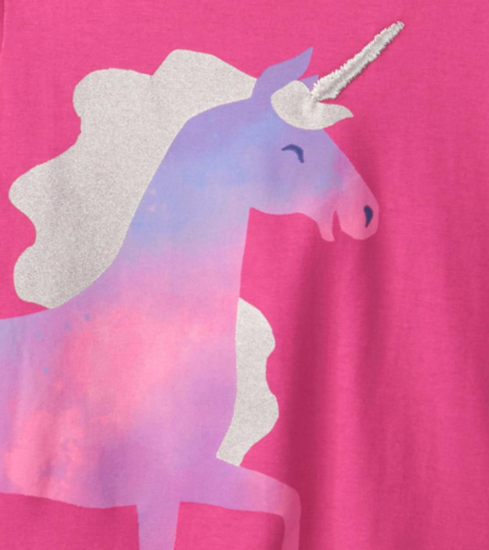 Hatley Tops | Baby &amp; Toddler Rasberry Unicorn Long Sleeve T-Shirt